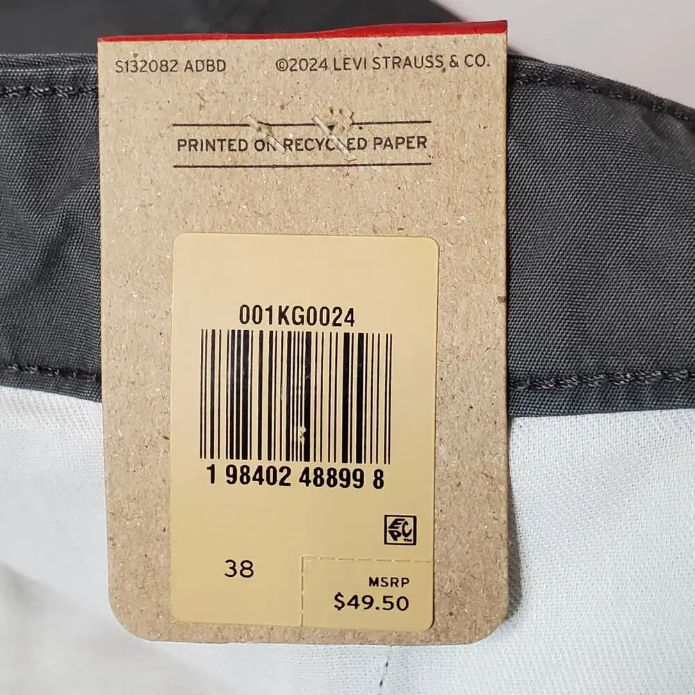 Levi's Men's Size 38 NWT Carrier Cargo Shorts Grey 001KG0024